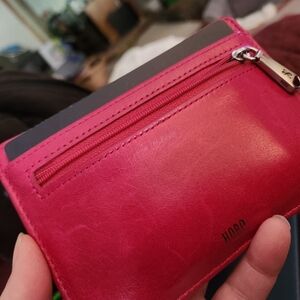 Hobo Fuschia Leather Passport Holder